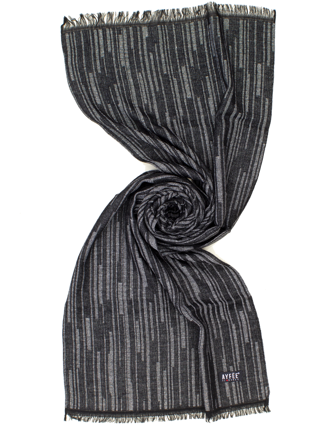 STOLA UOMO RIGA IRREGOLARE, 27%VI 27%PL 23%MD 15%WO 8%WS, CM60X190, MADE IN ITALY  